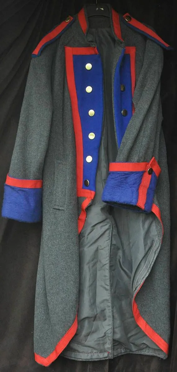 Costume: British Military Coat Grey WoolRed Piping - Image 1