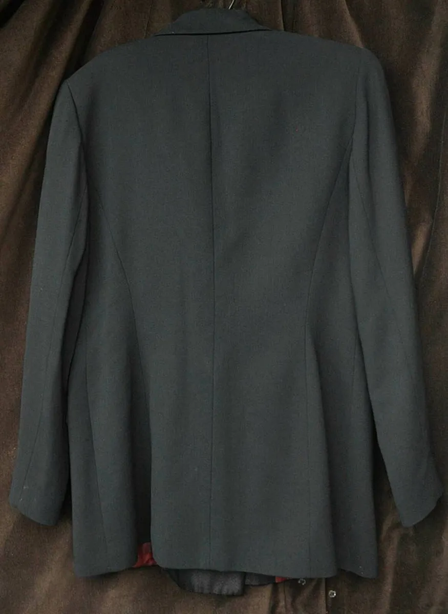 Tuxedo Style Ladies Black Wool Dress Jacket Size 8 - Image 3
