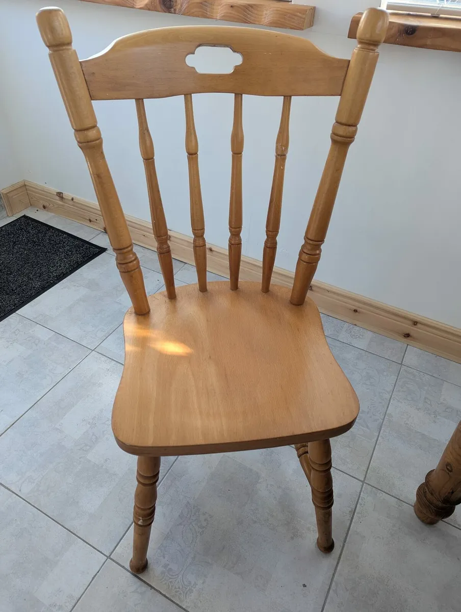 Pine Table And 6Chairs - Image 3