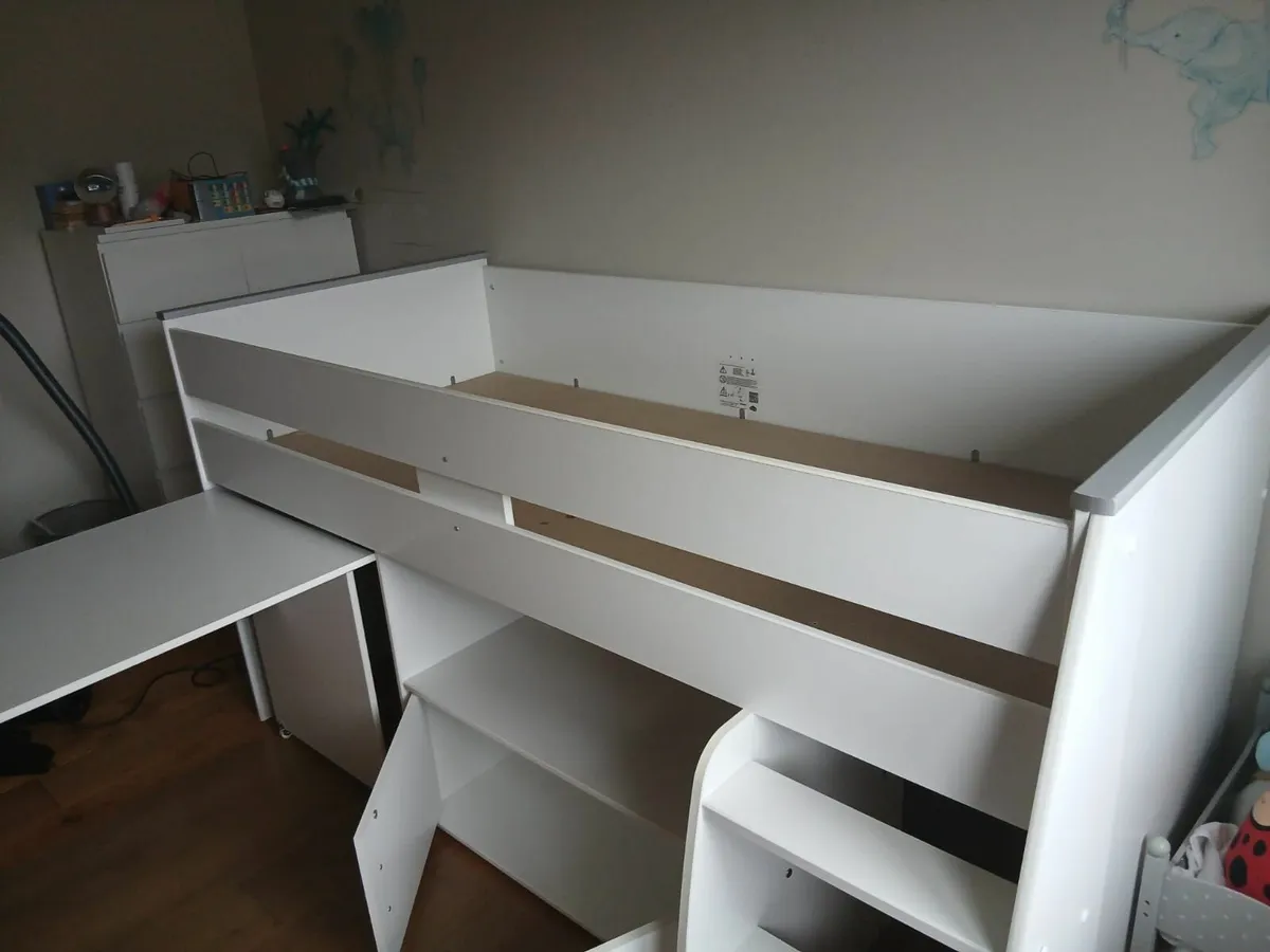 Kids loft bed with desk - Image 1