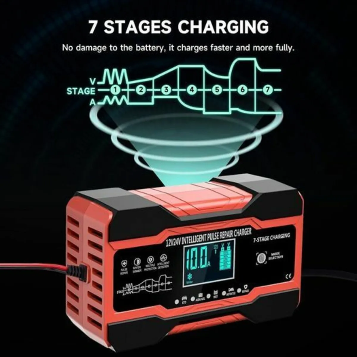 Car Battery Charger 10A/12V. - Image 4