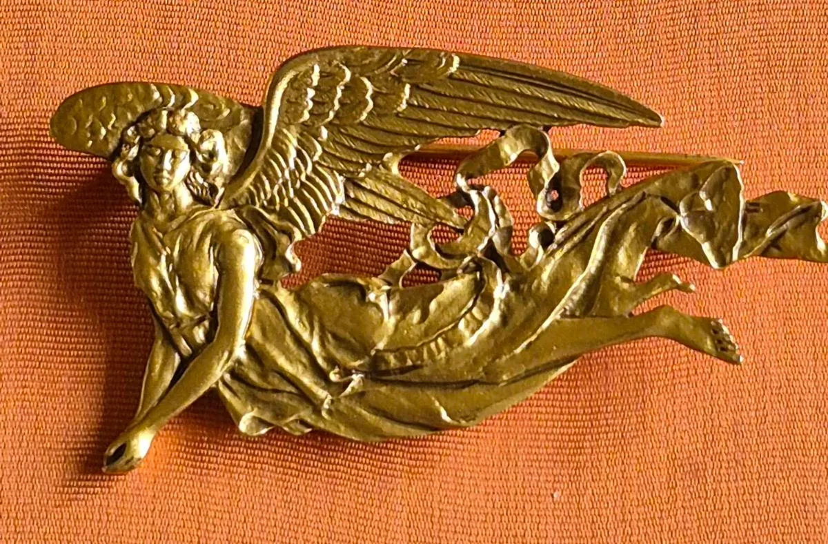 Vintage Ornate Angel Brooch - Image 1