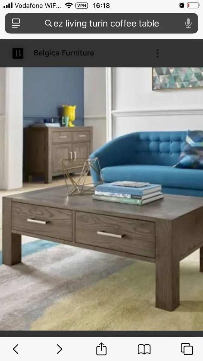 EZ Living Turin dark oak coffee table - Image 2