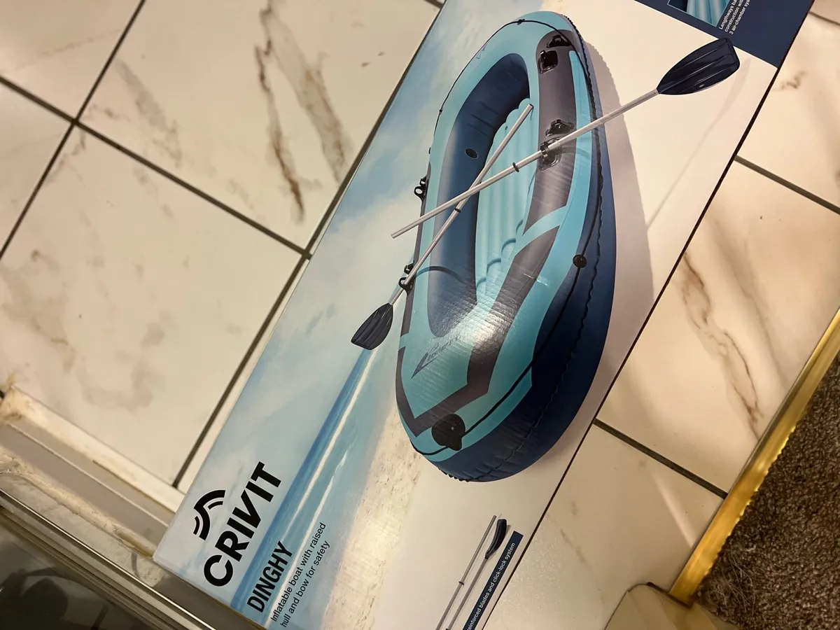 Lidl Inflatable Blue Dinghy Boat - Image 2