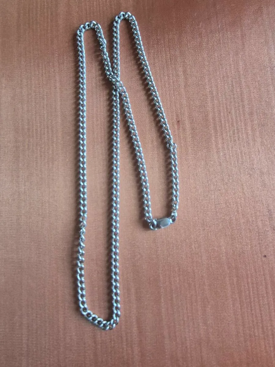 925 Silver Curb Chain Necklace - Unisex - Image 3