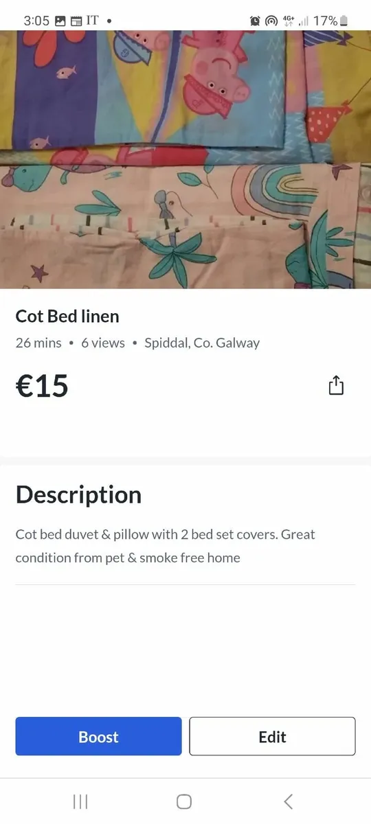 Cot bed Linen - Image 1