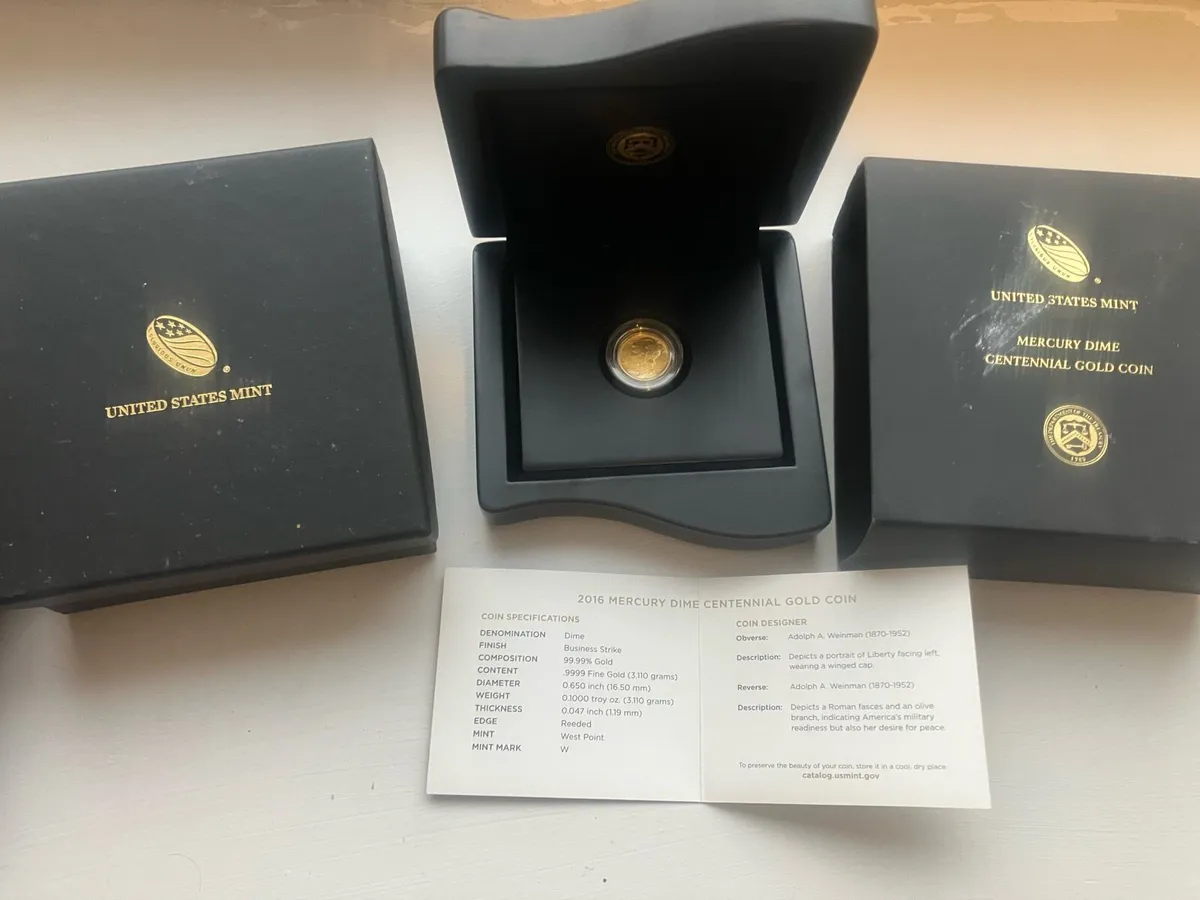 Mercury dime gold - Image 2