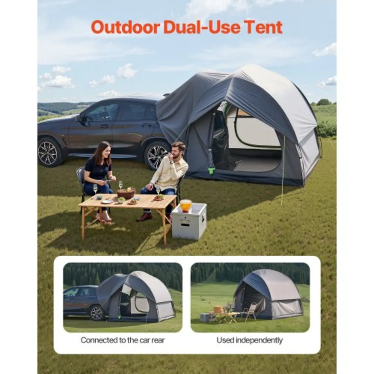 SUV Tent for Camping, 8FT L x 8FT W, Waterproof PU - Image 4