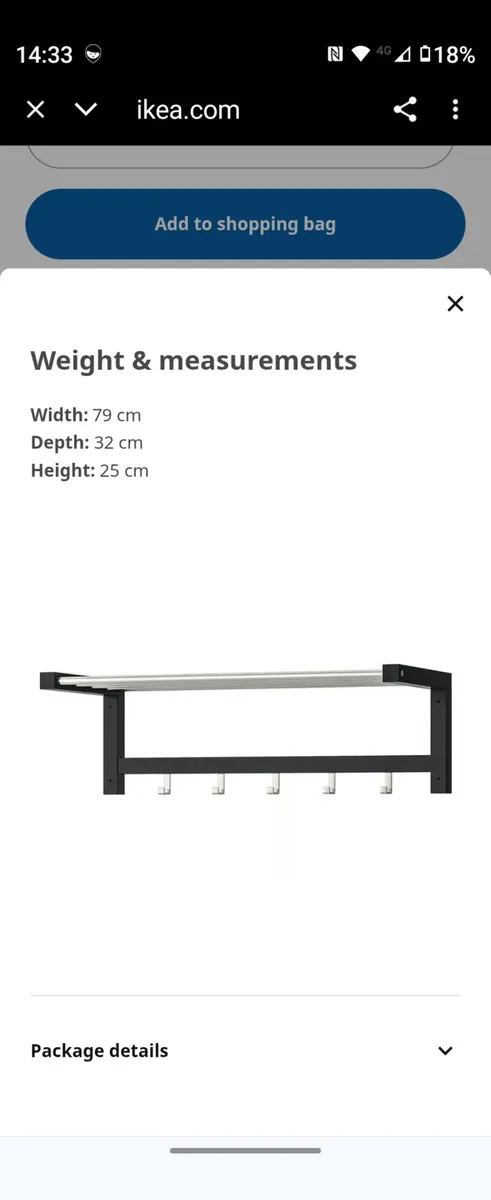 Ikea coat hanger dark brown - Image 2