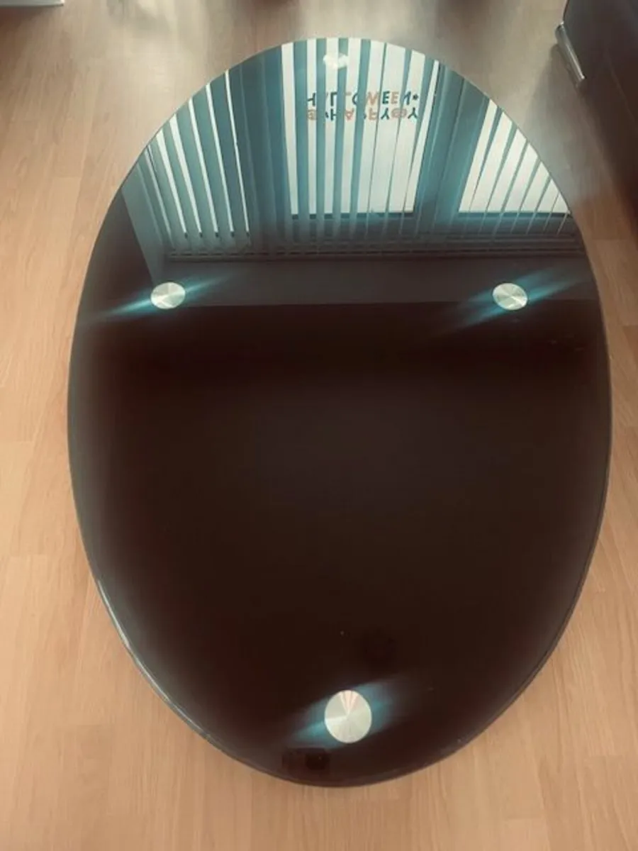 Black Glass Coffee Table for Sale - Image 1