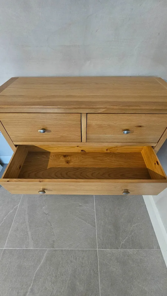 Chest of 5 drawers solid oak. - Image 4