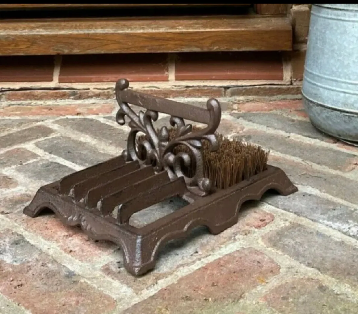 Vintage Style Cast Iron Boot Scraper Brush NEW - Image 1