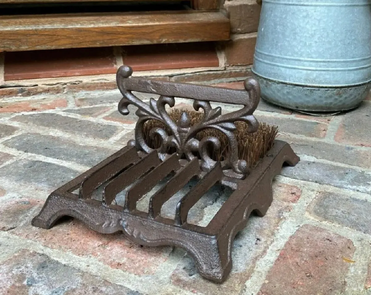 Vintage Style Cast Iron Boot Scraper Brush NEW - Image 2