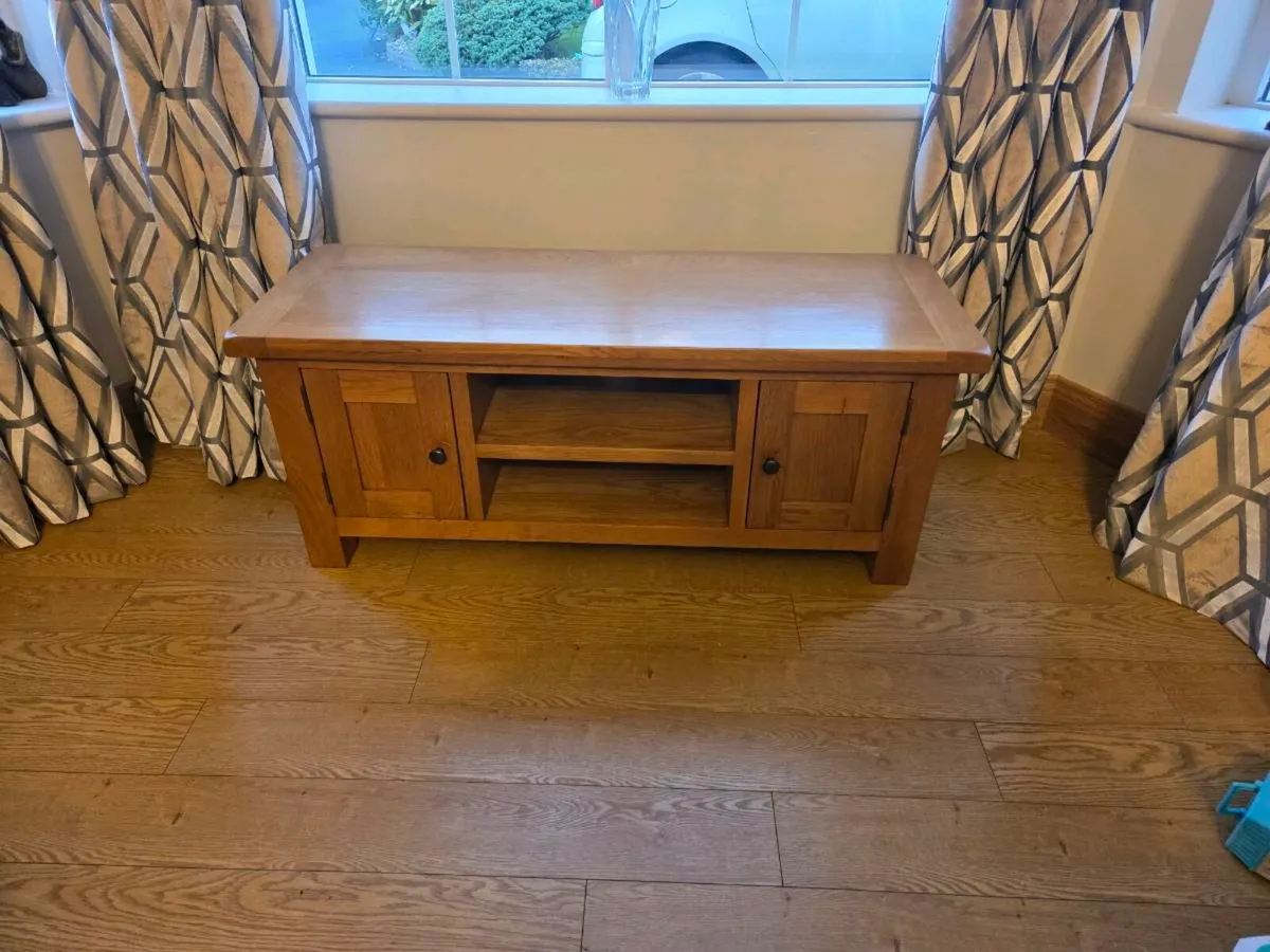 Solid Oak TV Unit - Image 1