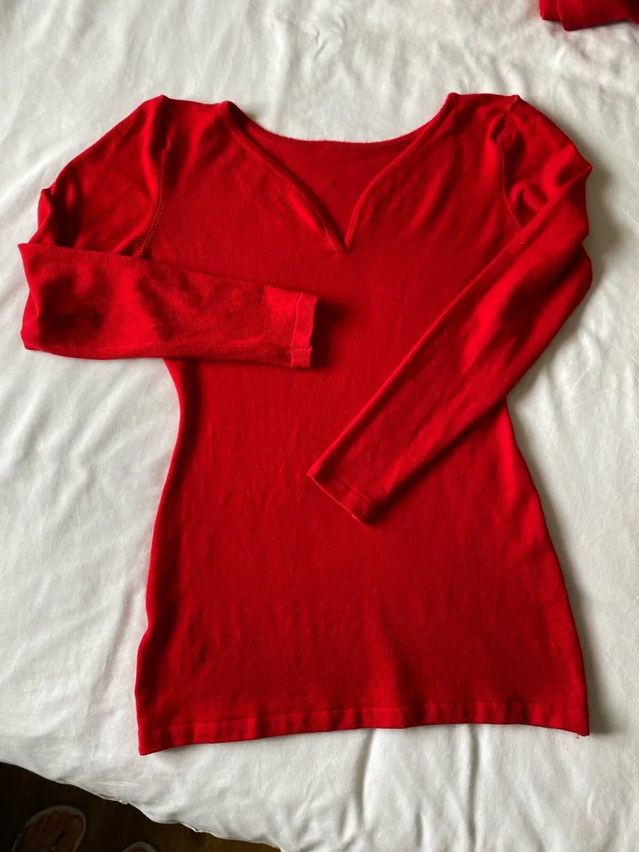 Women’s Soft Lamb Wool Red Jumper by M&S - Image 3