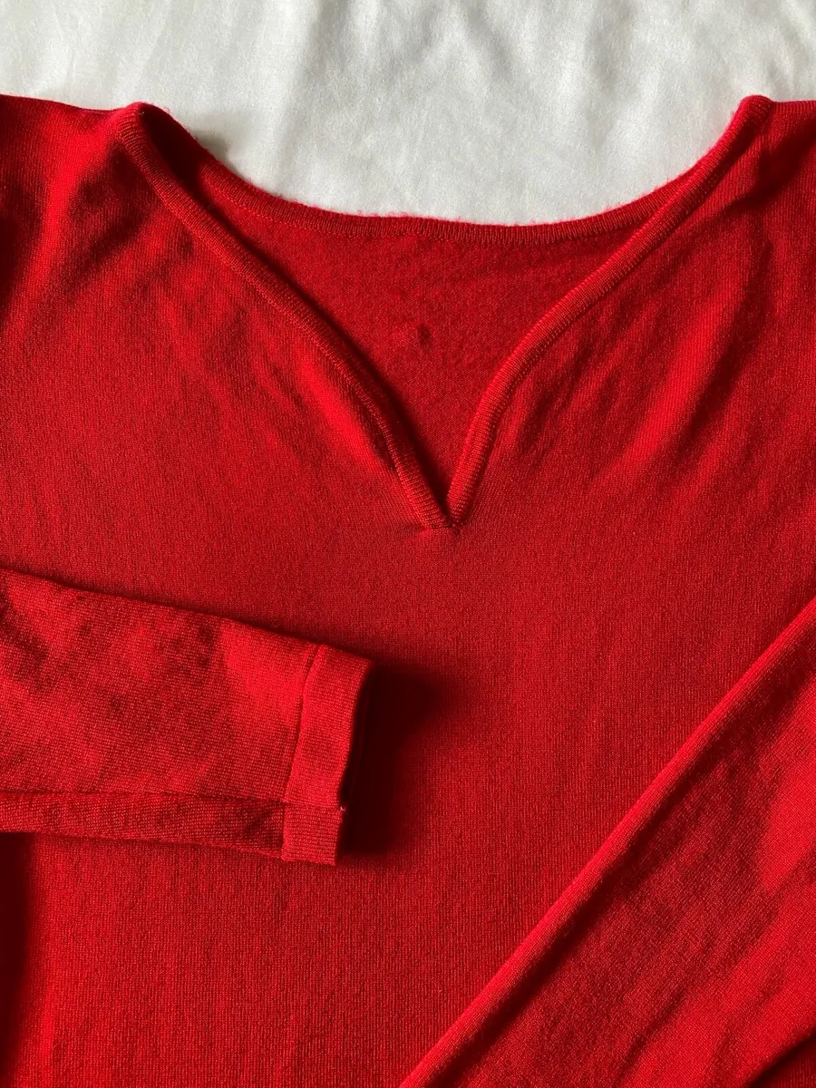Women’s Soft Lamb Wool Red Jumper by M&S - Image 4