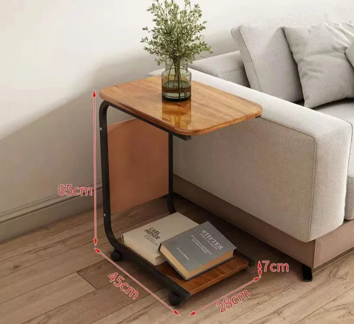 C Shaped Side End Coffee Table - Image 2