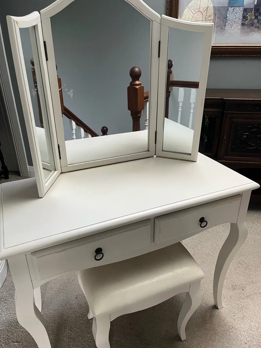 Vanity table with stool