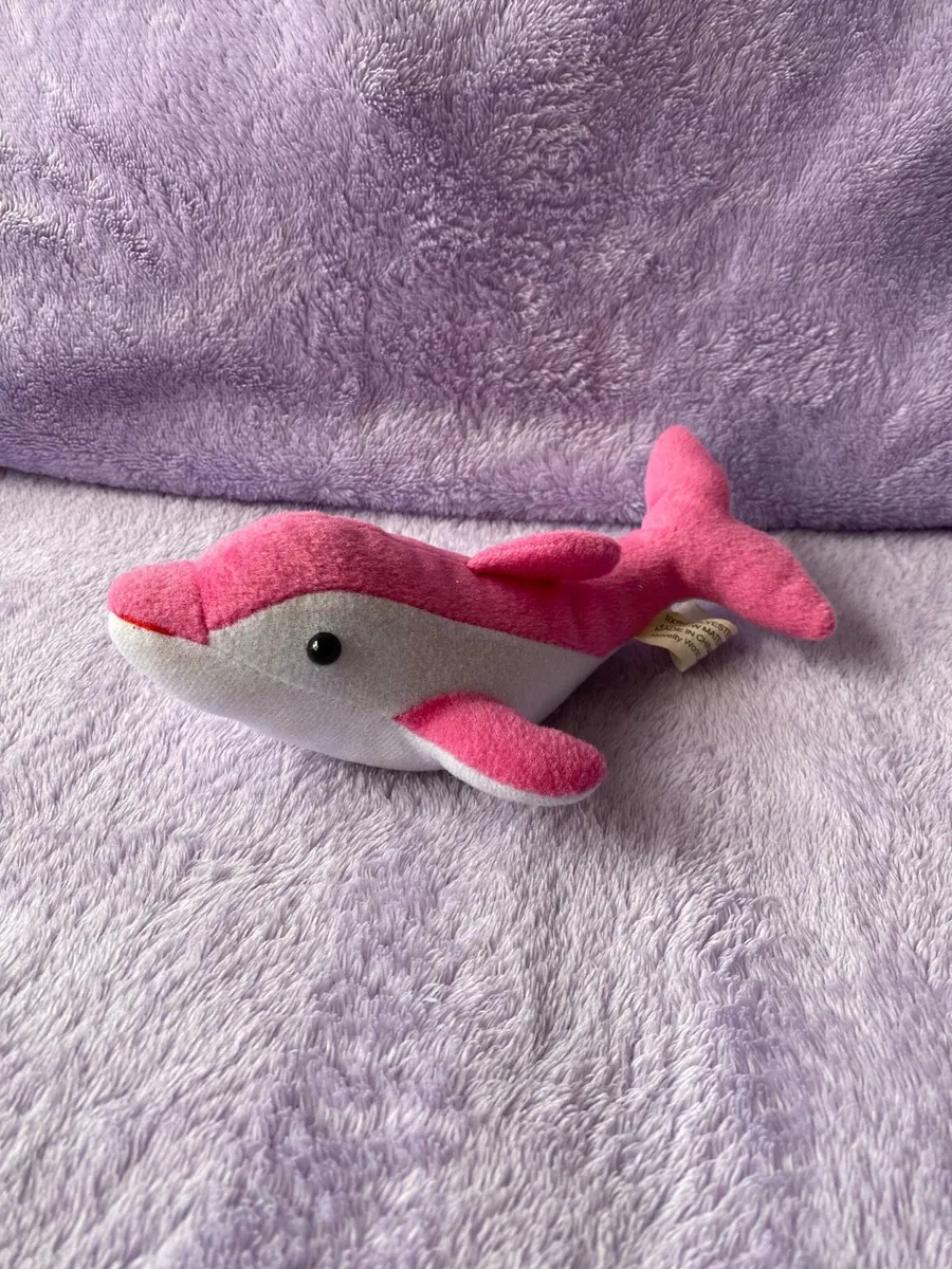 Kid’s Toys Pink and White Dolphin Plush Toy - Image 2