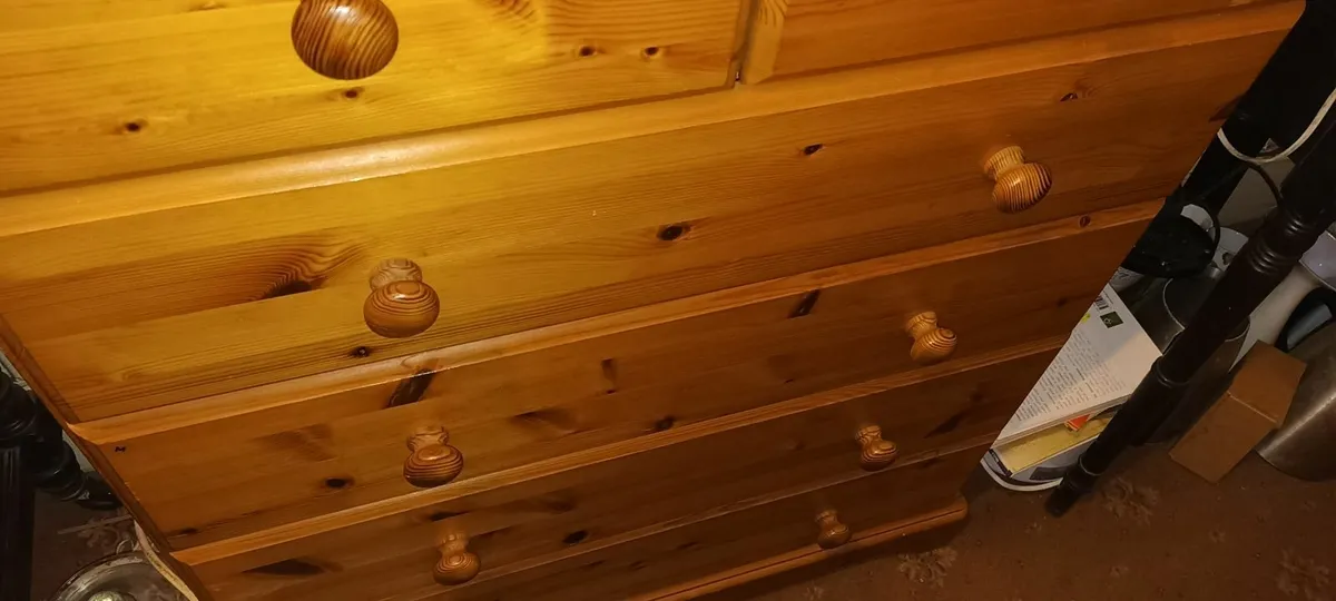 Pine Chest Of Drawers & Bedside Cabinet - Image 2
