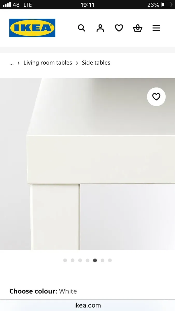 Preloved IKEA lack side table white kids - Image 2