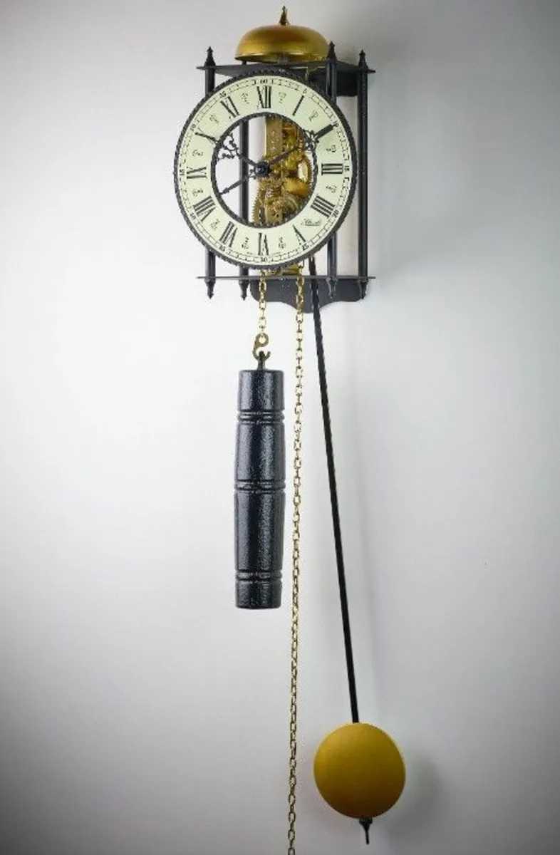 Hermle Skeleton-Design Pendulum Wall Clock - Image 1