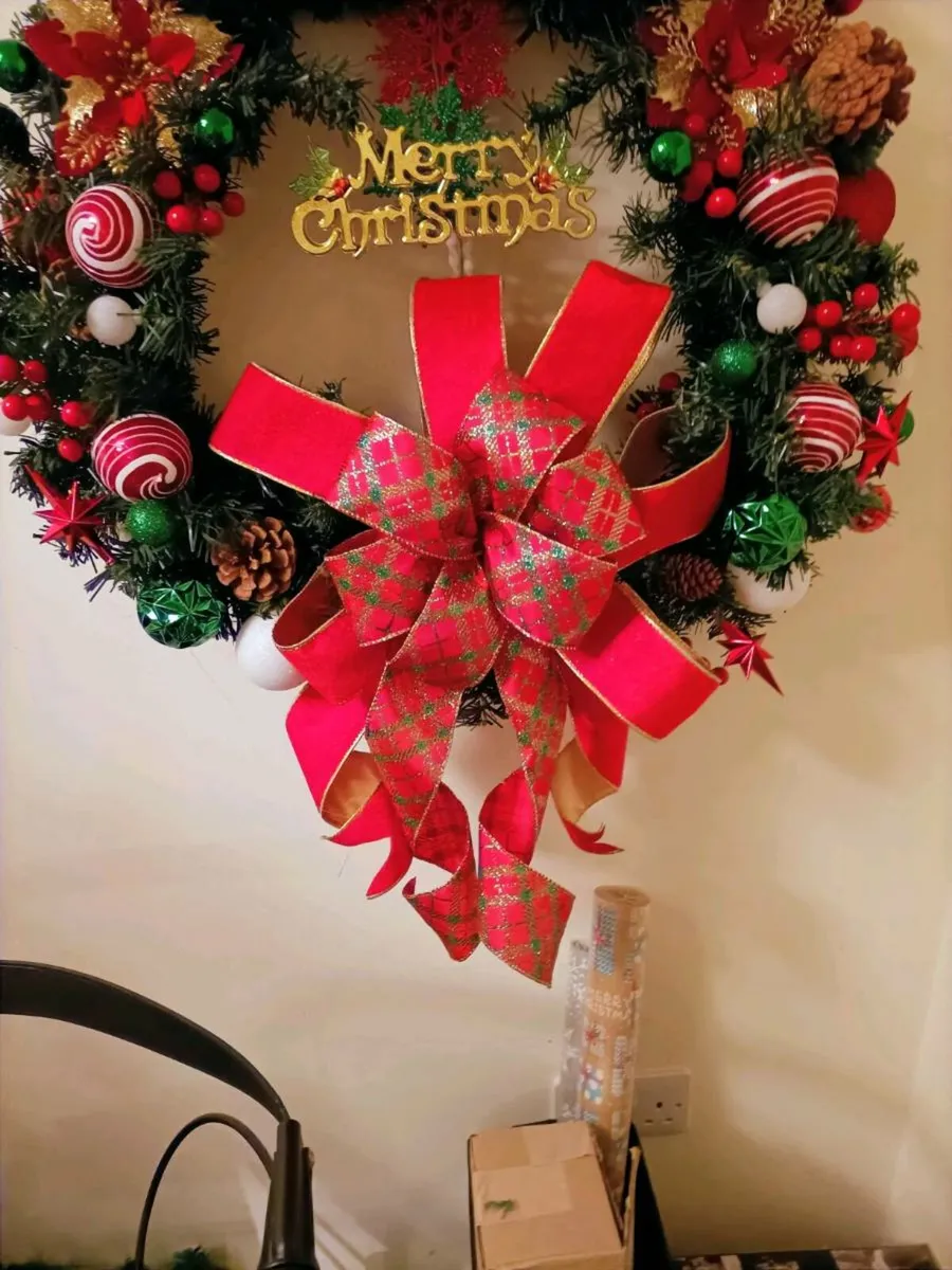Large Handmade Christmas Wreath - Image 3