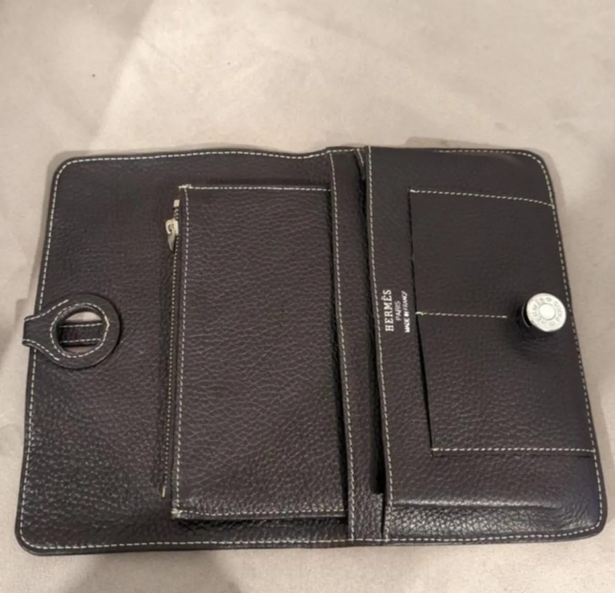 Hermes Leather Dogon Wallet Black Leather - Image 3