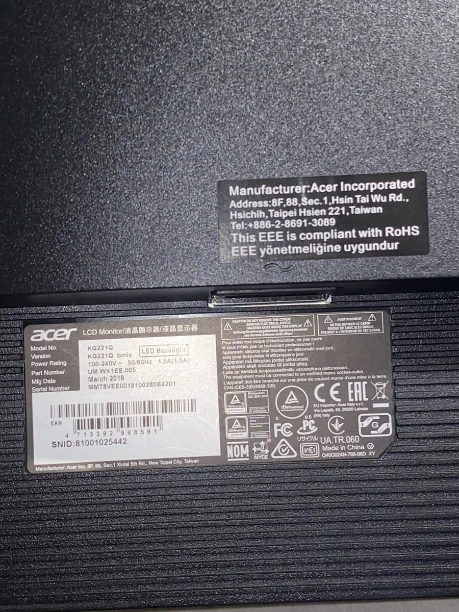 Acer KG221Q 21.5 Full HD Monitor - Image 3