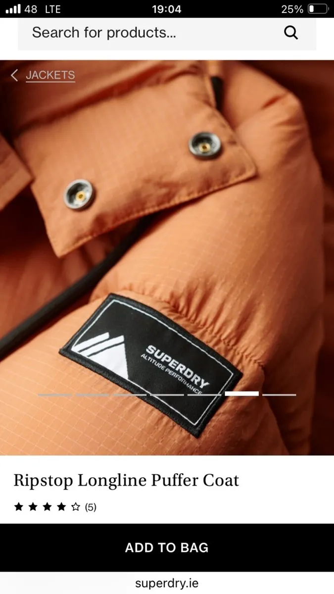 New Superdry Orange Womens Winter Coat - Image 2