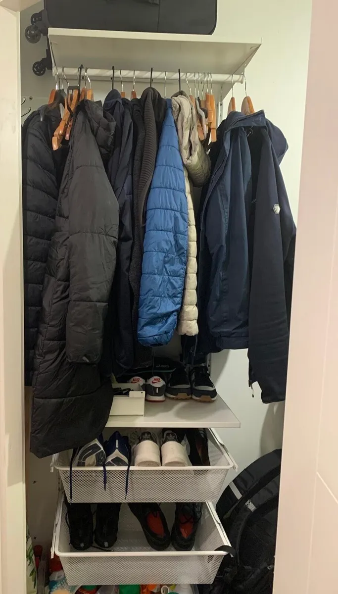 Compact Wardrobe Closet with Shelves and Drawers - Image 1