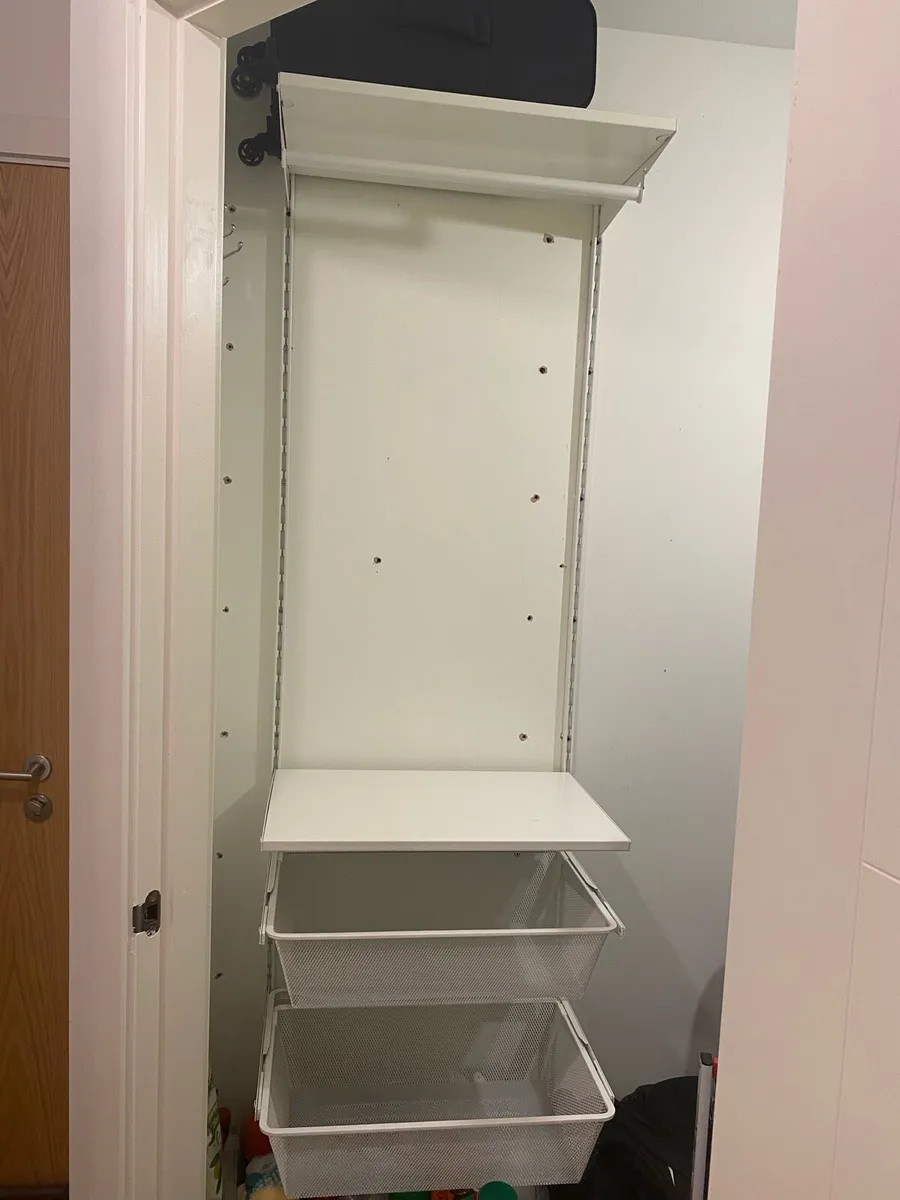 Compact Wardrobe Closet with Shelves and Drawers - Image 2