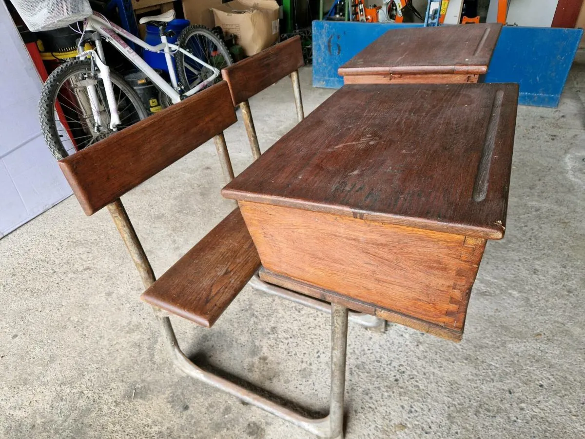Antique school desks - Image 1