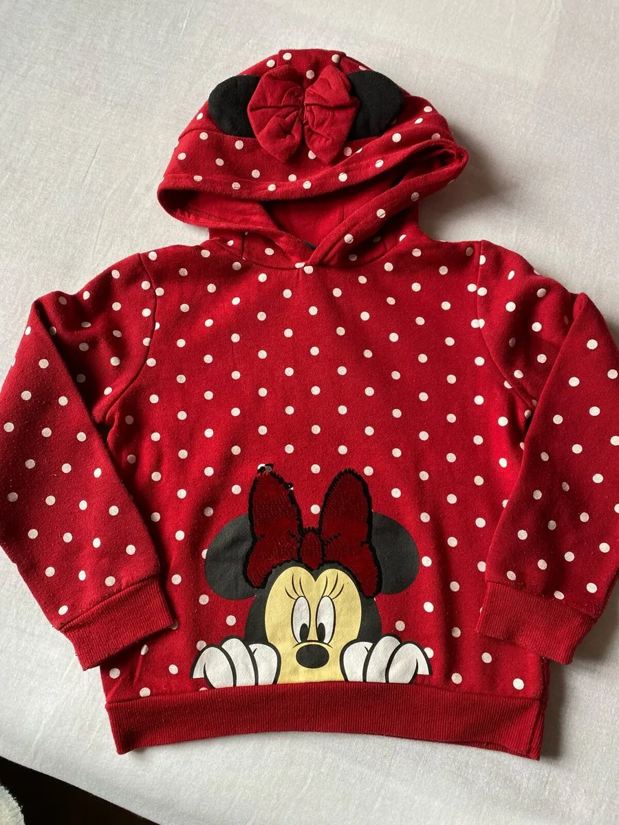 Girl’s Disney Minnie Mouse Red Polka Dot Hoodie - Image 2