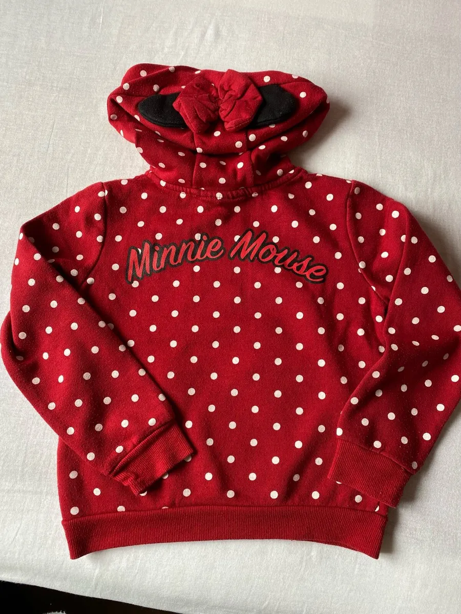 Girl’s Disney Minnie Mouse Red Polka Dot Hoodie - Image 3