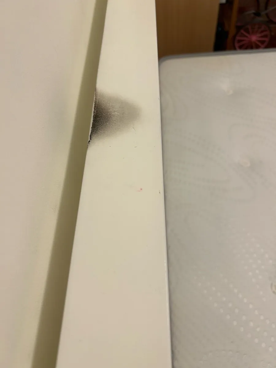 4'6 white bed frame and mattress - Image 4