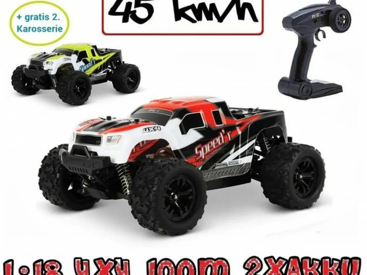 RC Remote Control Car 45 km/h, 1:18, Replacemnet b - Image 1