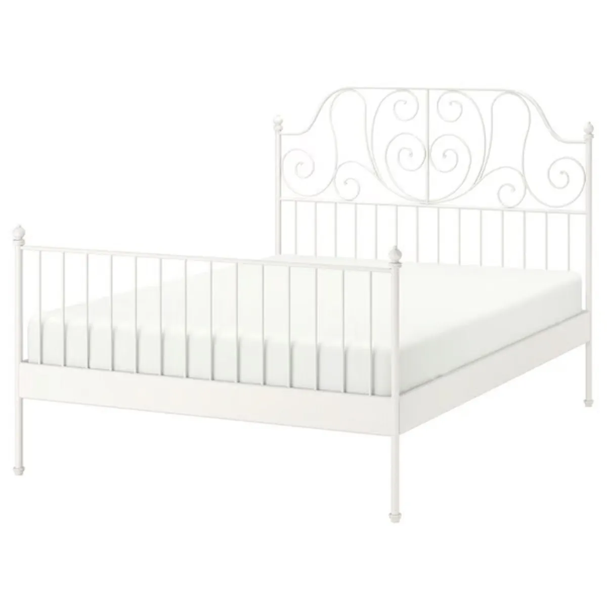 White metal bed - Image 1