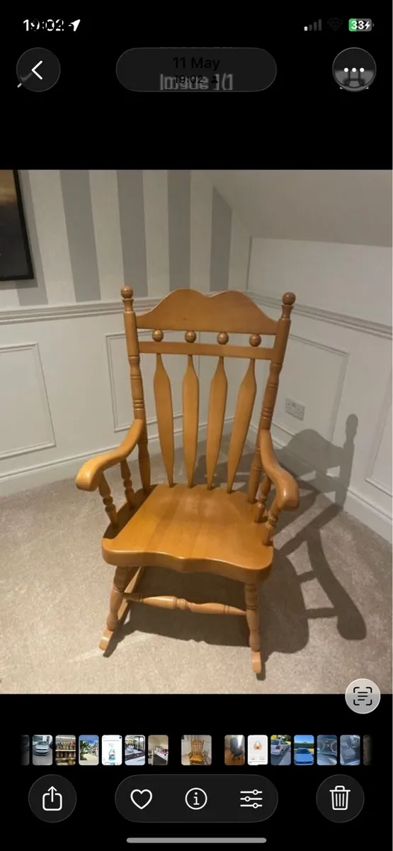 Rocking chair solid wood