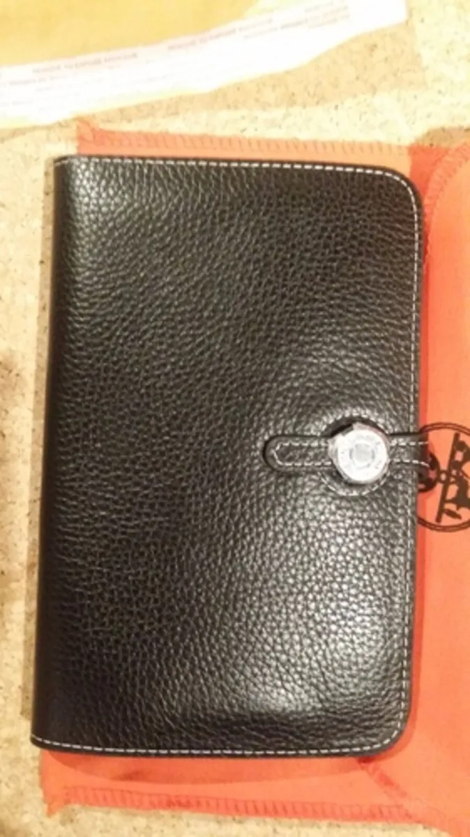 Hermes Leather Dogon Wallet Black Leather - Image 1