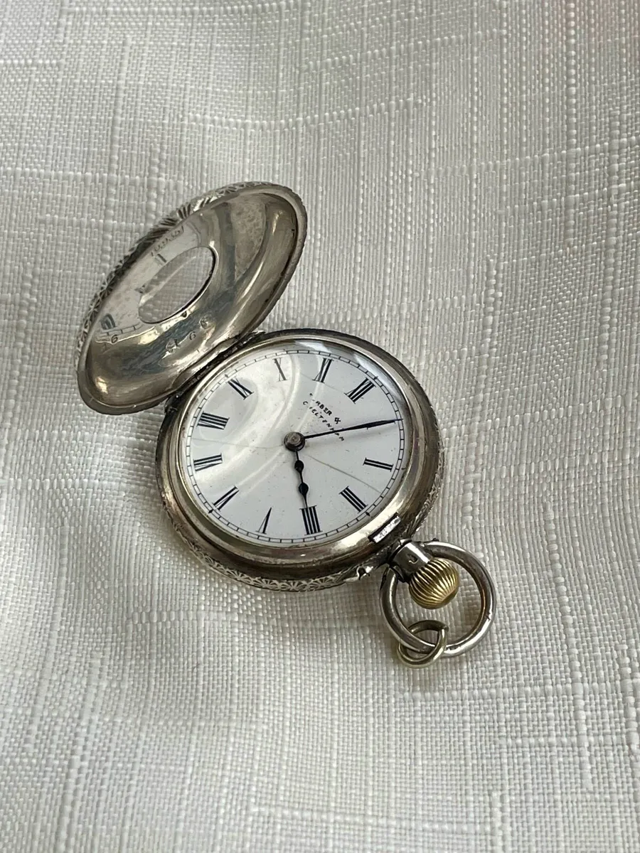Antique Silver Pocket Watch - Image 4