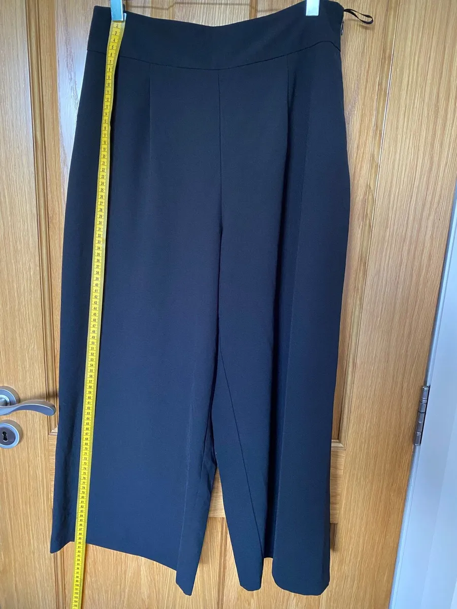 Women’s Casual Black Wide Leg Trousers - Image 1