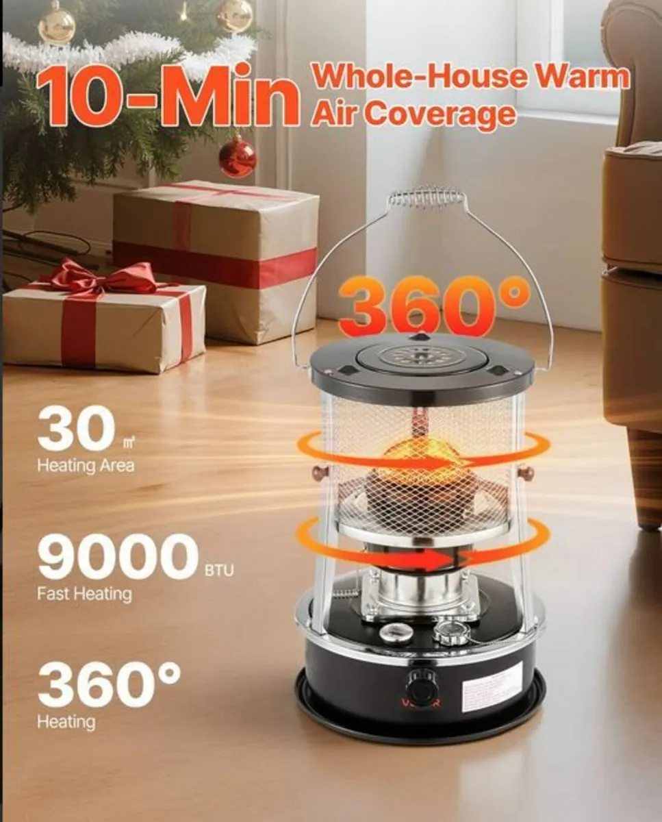 9000 BTU Portable Kerosene Heater - Image 2