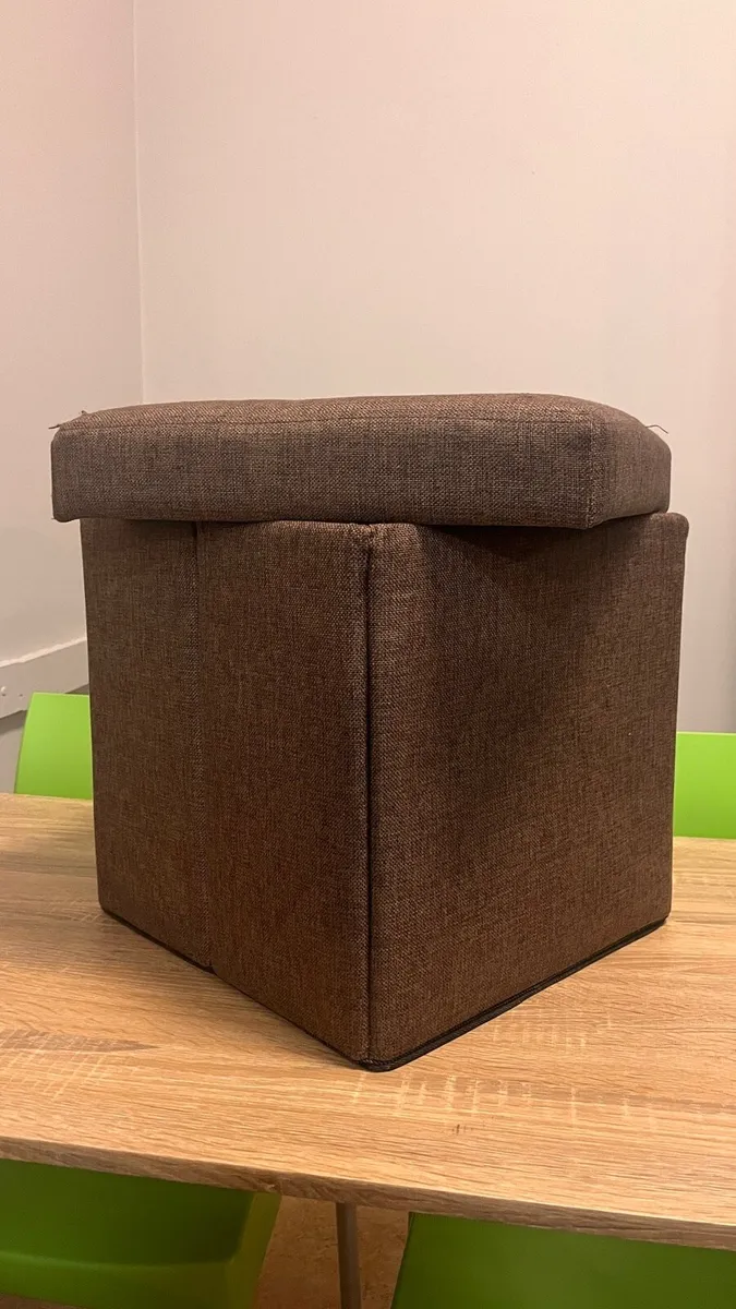 Brown Ottoman Bench with Storage - Image 2