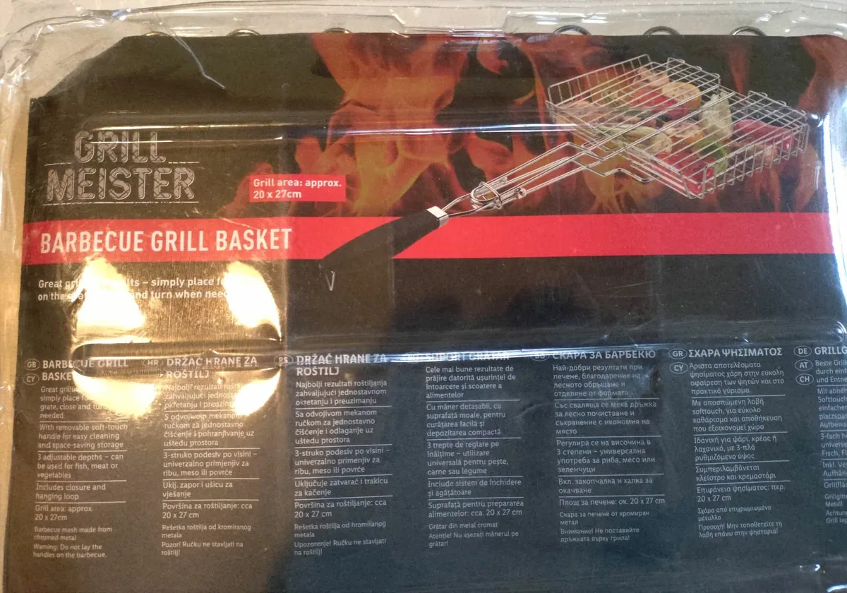 GRILL MEISTER BARBECUE GRILL BASKET (NEW). - Image 4