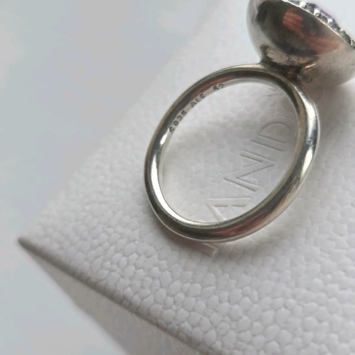 Pandora ring round sparkly purple size 52 - Image 3
