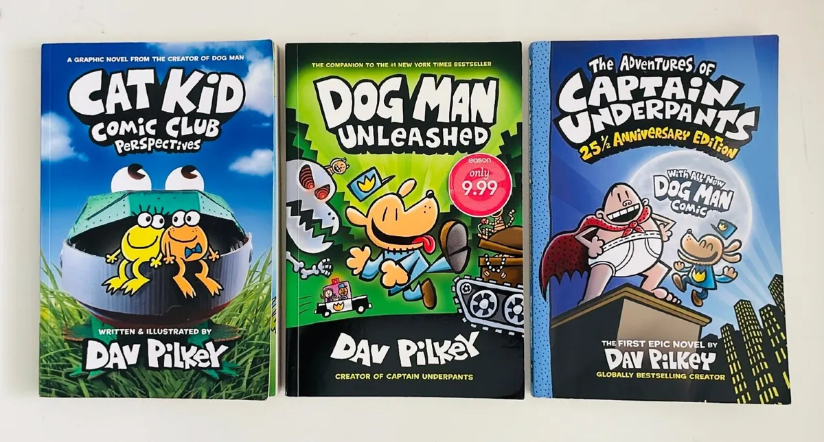 Kids Books Dogman Catkid & Captain Underpants