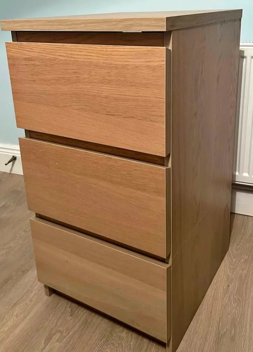 Ikea malm 3 drawers unit - Image 1