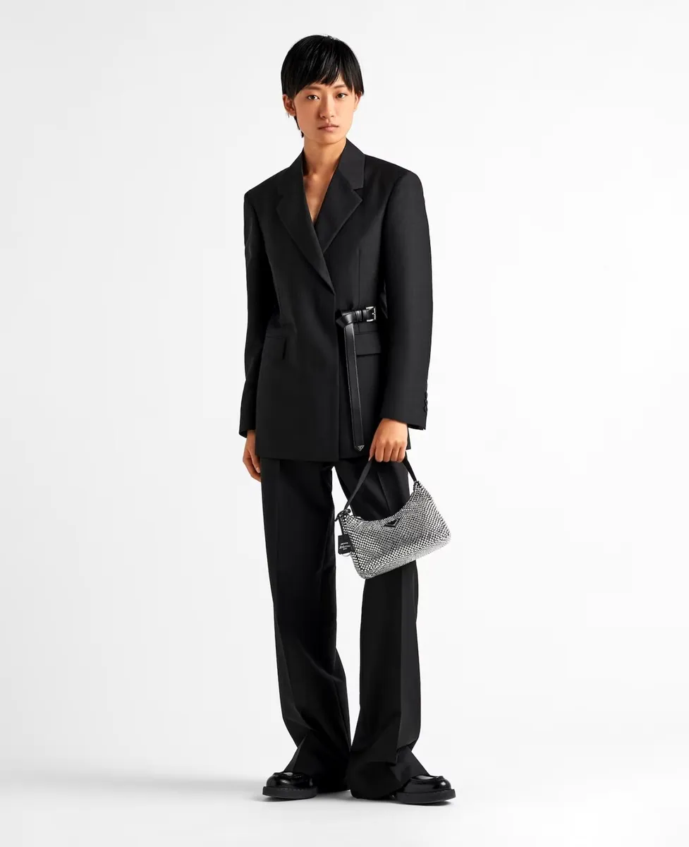 Prada Re-issue 2000 Crystal Embellished Hobo Bag - Image 2