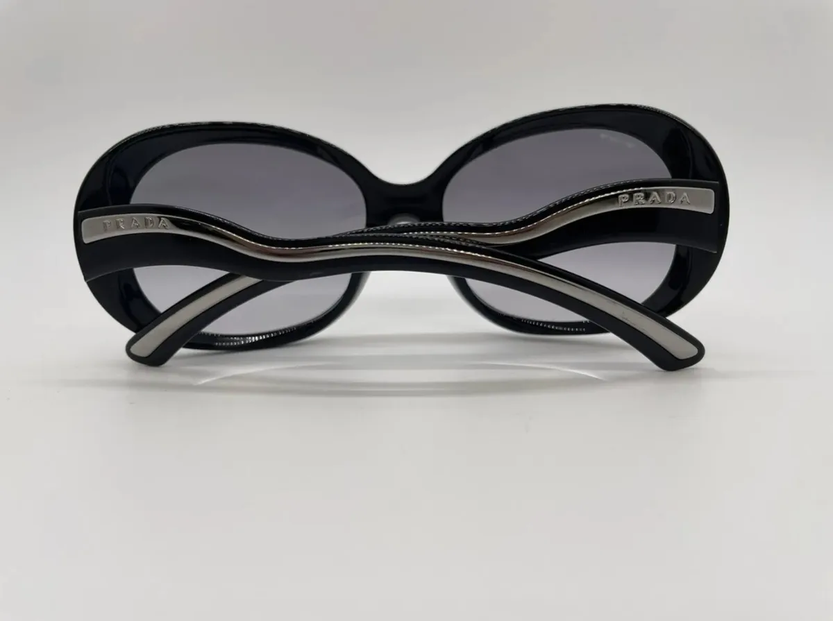 Prada SPR08L Black Ladies Sunglasses Silver Wave - Image 2